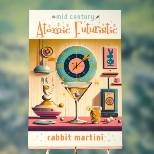 Mi-siècle Rétro atomique Futuriste Martini Rabbit (Neutre)