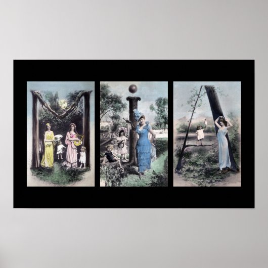 MIA Alphabet Letter Name Art Poster (Voorkant)