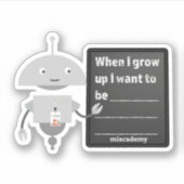 Mia - "Als ik groot word..." Sticker (Voorkant)