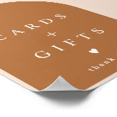 MIA Arched Burnt Oranje Moderne Kaarten en cadeaub Poster (Hoek)