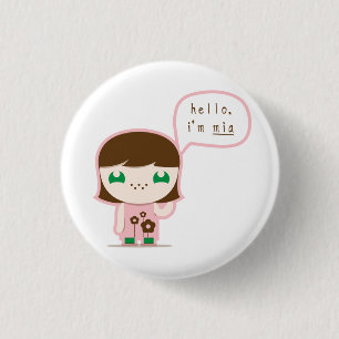 mia , boe & vrienden knop ronde button 3,2 cm