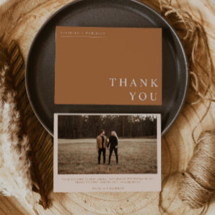 MIA Boho Burnt Oranje Flat Foto bedankt Kaart