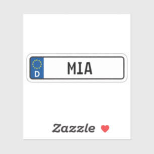 MIA Duits Bord van het Autorijbewijs Sticker