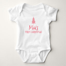 Mia Eerste Kerst Baby 1e Kerst Naam Outfit Romper