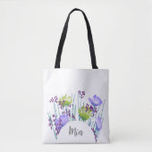 Mia Floral Monogram Draagtas (Voorkant)