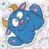 Mia het monster, sticker (Voorkant)