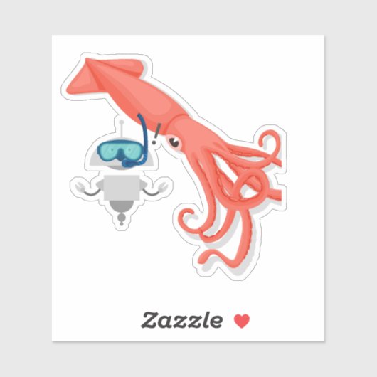 Mia-inktvis Sticker (Vel)