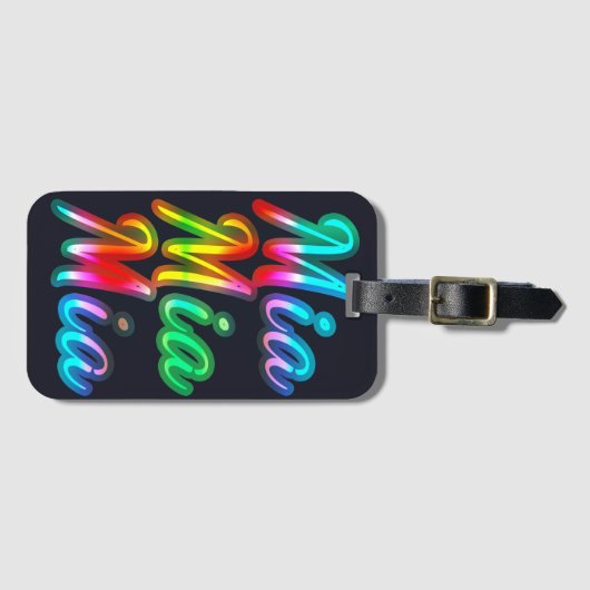 Mia Naam Bagagelabel (Voorkant (horizontaal))