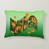 Mia Name Logo with Flowers, Accent Kussen (Achterkant)