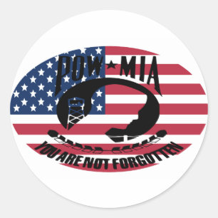 MIA ~ POW JE BENT NIET VERGETEN RONDE STICKER