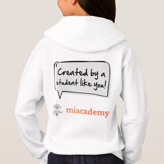 Mia Robot Sweatshirt- 2022 Design Contest Hoodie (Achterkant)
