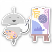 Mia schilderij sticker (Voorkant)