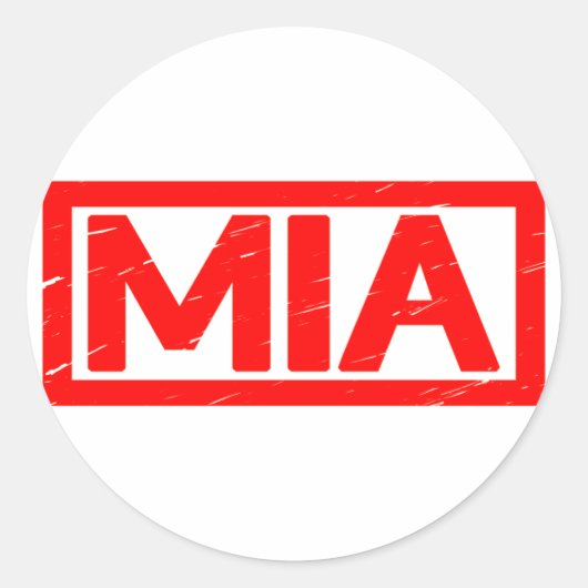 Mia Stamp Ronde Sticker (Voorkant)