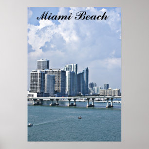 Miam Beach Skyline Poster