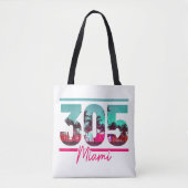 Miami 305 Area Code Florida  Palm Trees Pri Draagtas (Voorkant)