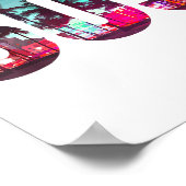 Miami 305 Area Code Florida  Palm Trees Pri Poster (Hoek)