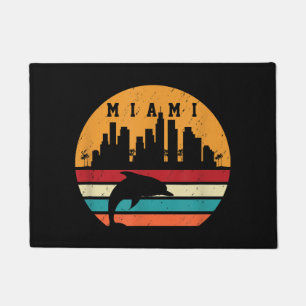  Miami 80s Dolphin Silhouette Souvenir Dolp Deurmat