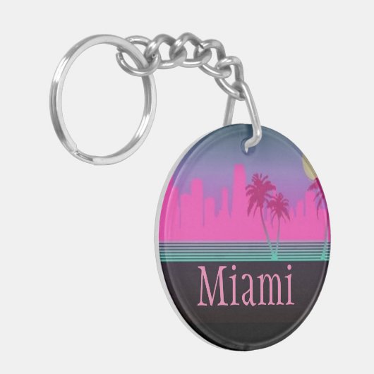 Miami - Acryl Sleutelhanger (Voorkant Links)