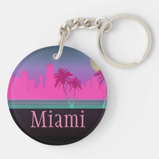 Miami - Acryl Sleutelhanger (Achterkant)