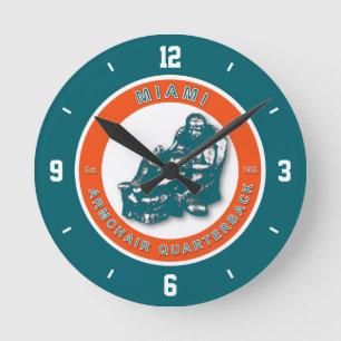 Miami Armstoel Quarterback Football Wall klok