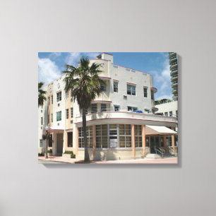Miami Art Deco Canvas Afdruk