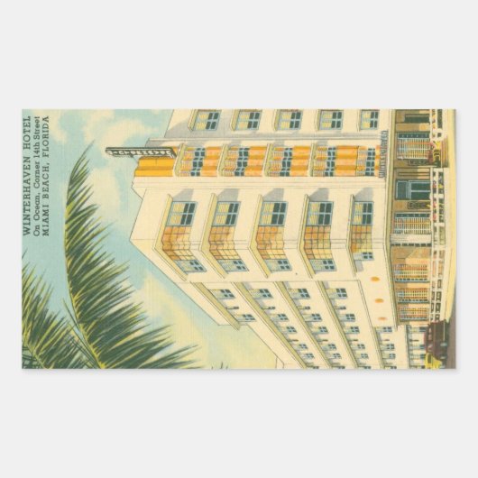 Miami Art Deco Rechthoek Stickers (Voorkant)