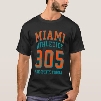 Miami Athletics 305 Miami-Dade County FL voor 305  T-shirt