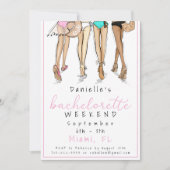 Miami Bachelorette Party Weekendprogramma Kaart (Voorkant)