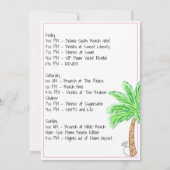 Miami Bachelorette Party Weekendprogramma Kaart (Achterkant)