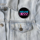 Miami Bass 80s Retro Ronde Button 5,7 Cm (In situ)