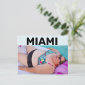 MIAMI BBW BIG BIG BIKINI GIRLE SUR LA PLAGE Carte  (Debout devant)
