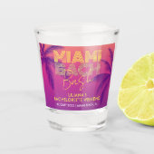 Miami Beach Bachelorette Shot Glas (Voorkant)