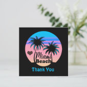 Miami Beach Bedankkaart (Staand voorkant)