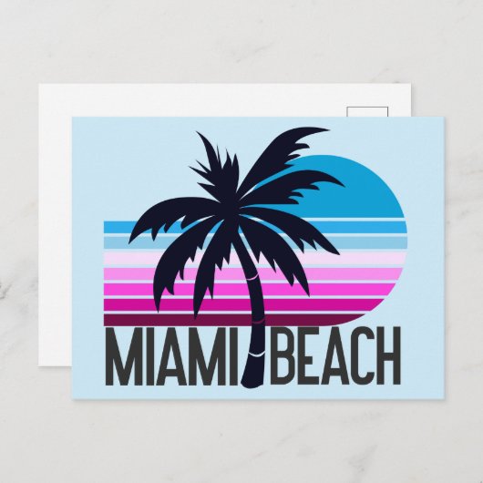 Miami Beach Briefkaart (Voorkant / Achterkant)
