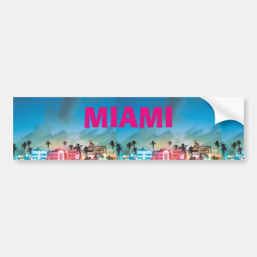MIAMI BEACH BUMPERSTICKER (Voorkant)
