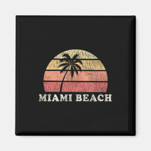 Miami Beach FL 70s Retro Throwback Design Magneet
