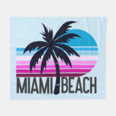 Miami Beach Fleece Deken (Voorkant (Horizontaal))