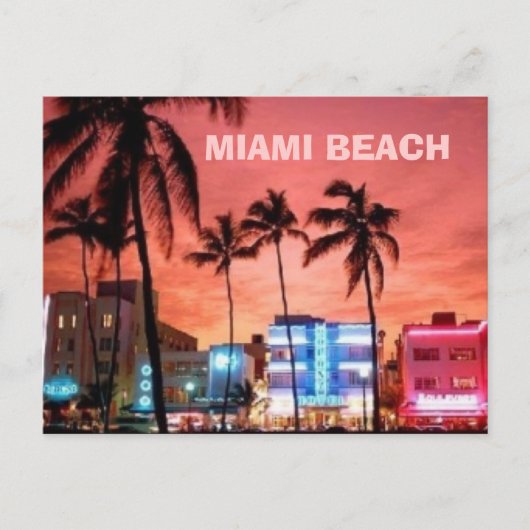 Miami Beach, Florida Briefkaart (Voorkant)