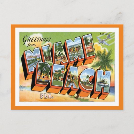 Miami Beach Florida Briefkaart (Voorkant)