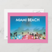 MIAMI BEACH FLORIDA BRIEFKAART (Voorkant / Achterkant)