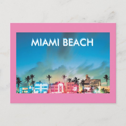 MIAMI BEACH FLORIDA BRIEFKAART (Voorkant)