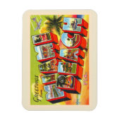 Miami Beach Florida Briefkaart met grote letters Magneet (Verticaal)