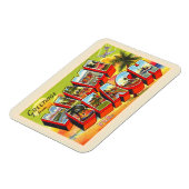 Miami Beach Florida Briefkaart met grote letters Magneet (Linkerzijde)