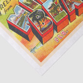 Miami Beach Florida  Briefkaart met grote letters Tissuepapier (Detail)