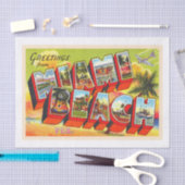 Miami Beach Florida  Briefkaart met grote letters Tissuepapier (Craft)