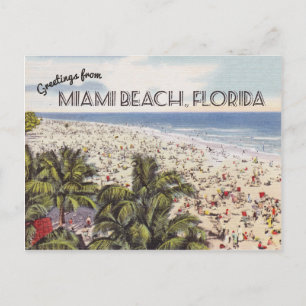 Miami Beach Florida Briefkaart VINTAGE
