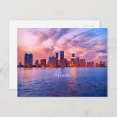 Miami Beach Florida City Skyline Briefkaart (Voorkant / Achterkant)