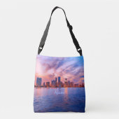 Miami Beach Florida City Skyline Crossbody Tas (Achterkant)