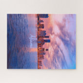 Miami Beach Florida City Skyline Legpuzzel (Horizontaal)