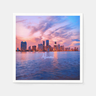 Miami Beach Florida City Skyline Servet